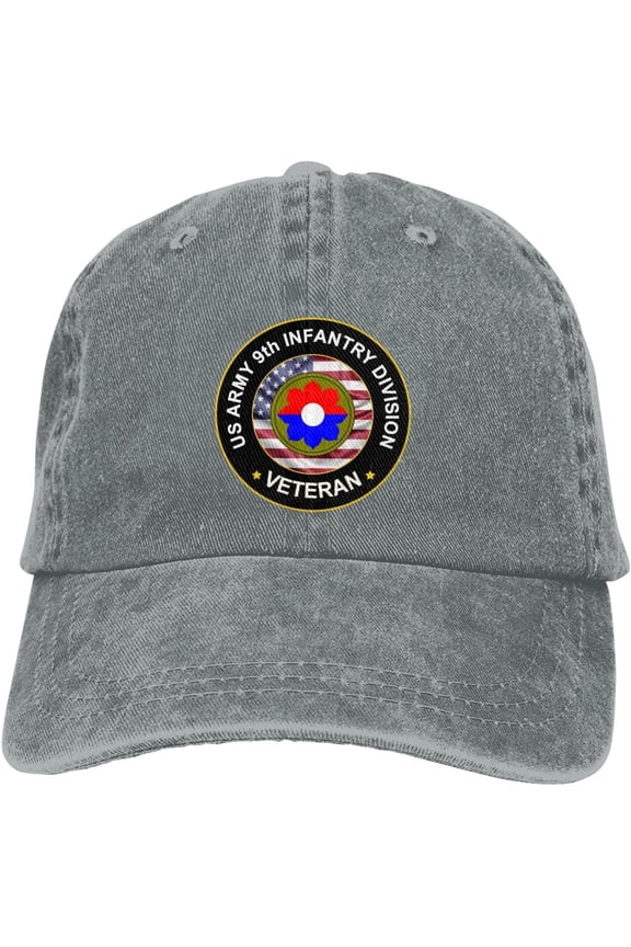 US Army 9th Infantry Division Veteran Dad Hat Baseball Unisex Baseball Adjustable Washed Cap
