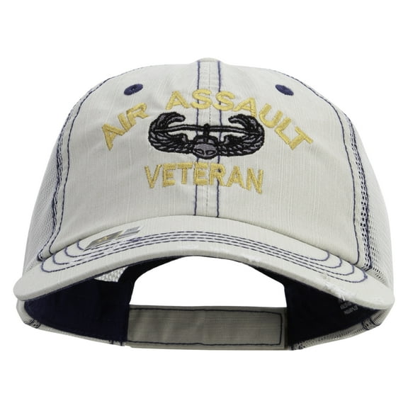 US Army Air Assault Embroidered Low Profile Cotton Mesh Cap - Putty OSFM