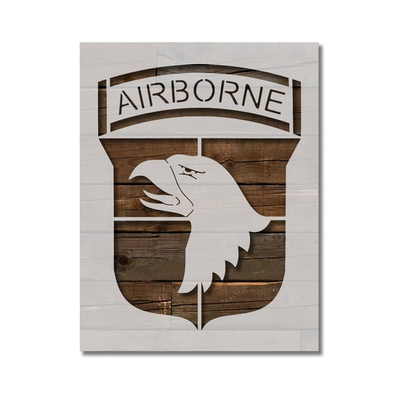 US Army Airborne Air Assault Screaming Eagles Stencil Template Reusable 8.5 x 11 Inches for Painting on Walls, Wood, Arts and Crafts by Stencilville