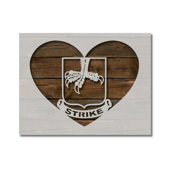 US Army Airborne Strike Brigade Stencil Template Reusable 8.5 x 11 Inches for Painting on Walls, Wood, Arts and Crafts by Stencilville