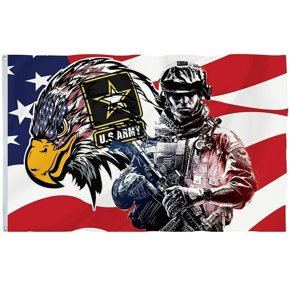US Army American Eagle Soldier Flag United States Military flags Polyester 3x5 FT Indoor Outdoor Banner
