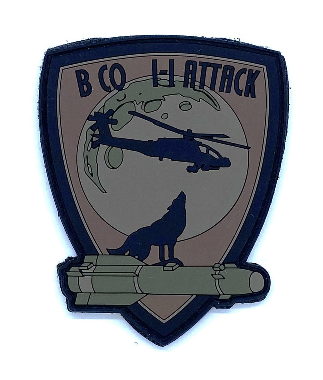 US Army B Company 1-1 Attack PVC Patch - With Hook and Loop, 4 ...