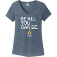 thumbnail image 1 of US Army Be All You Can Be White Print Womens Tri Blend V-neck T-Shirt, Large Navy Frost, 1 of 3