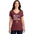 thumbnail image 1 of US Army Be All You Can Be White Print Womens Tri Blend V-neck T-Shirt, Medium Maroon, 1 of 4
