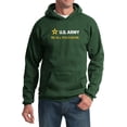 thumbnail image 1 of US Army Be All You Can Be White and Gold Strip Pullover Hoodie, 4XL Dark Green, 1 of 2