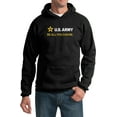 thumbnail image 1 of US Army Be All You Can Be White and Gold Strip Pullover Hoodie, Medium Black, 1 of 2