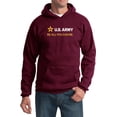 thumbnail image 1 of US Army Be All You Can Be White and Gold Strip Pullover Hoodie, Small Maroon, 1 of 2