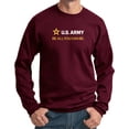 thumbnail image 1 of US Army Be All You Can Be White and Gold Strip Pullover Sweatshirt, 4XL Maroon, 1 of 2