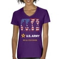 thumbnail image 1 of US Army Be All You Can Be Women's V-Neck T-shirt American Flag Military Veteran DD 214 Patriotic Armed Forces Licensed Tee, 1 of 7