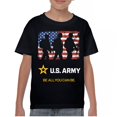 thumbnail image 1 of US Army Be All You Can Be Youth T-shirt American Flag Military Veteran DD 214 Patriotic Armed Forces Licensed Kids, 1 of 7