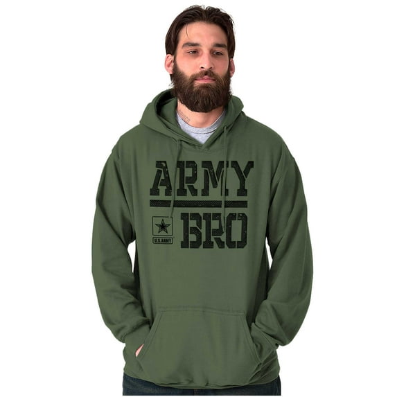 US Army Bro Military Star Logo Men's Big & Tall Graphic Hoodie Brisco Brands 2X