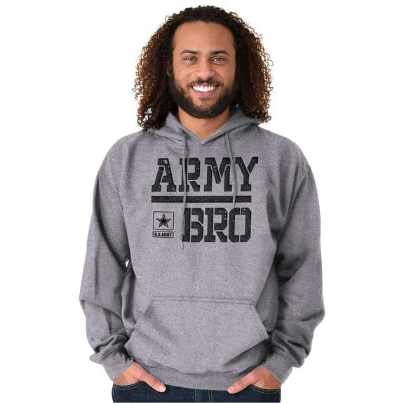 US Army Bro Military Star Logo Men's Big & Tall Graphic Hoodie Brisco Brands 3X
