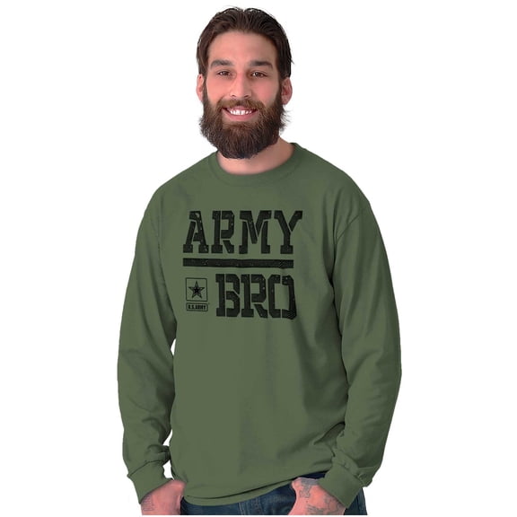 US Army Bro Military Star Logo Men Big & Tall Long Sleeve Tee Brisco Brands 3X