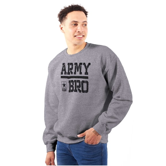 US Army Bro Military Star Logo Men's Crewneck Sweatshirt Brisco Brands S