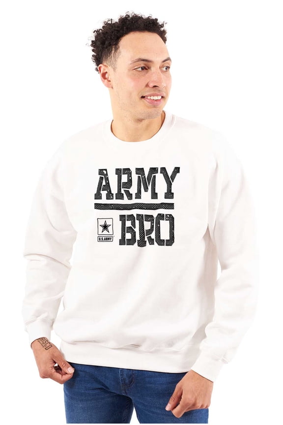 US Army Bro Military Star Logo Men's Crewneck Sweatshirt Brisco Brands X