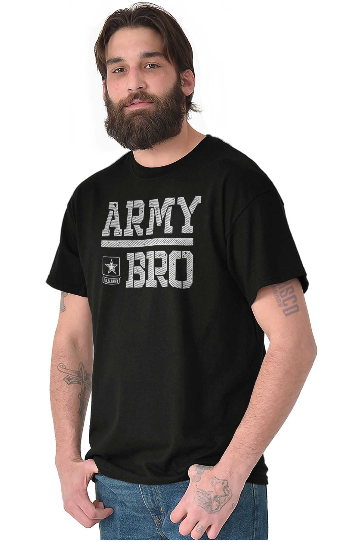 US Army Bro Military Star Logo Men's Graphic T Shirt Tees Brisco Brands ...
