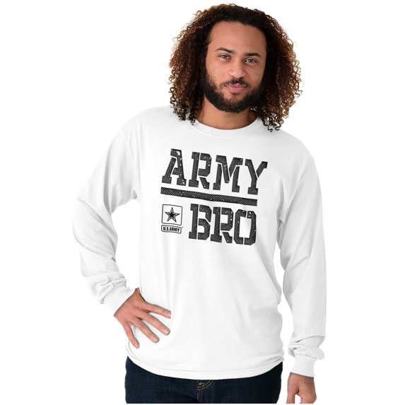 US Army Bro Military Star Logo Men's Long Sleeve Tee T Shirt Brisco Brands X