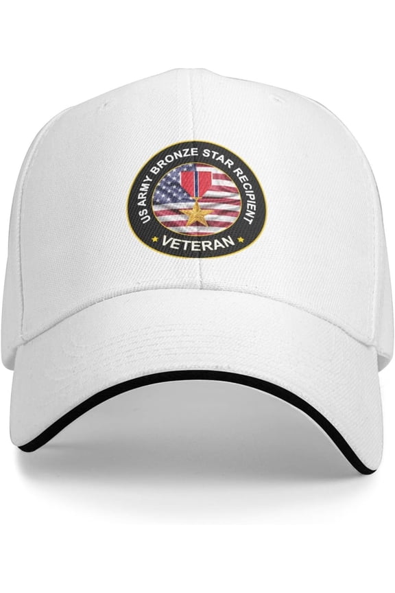 US Army Bronze Star Medal Recipient Veteran Baseball Cap Outdoor Trucker Hats Adjustable Custom