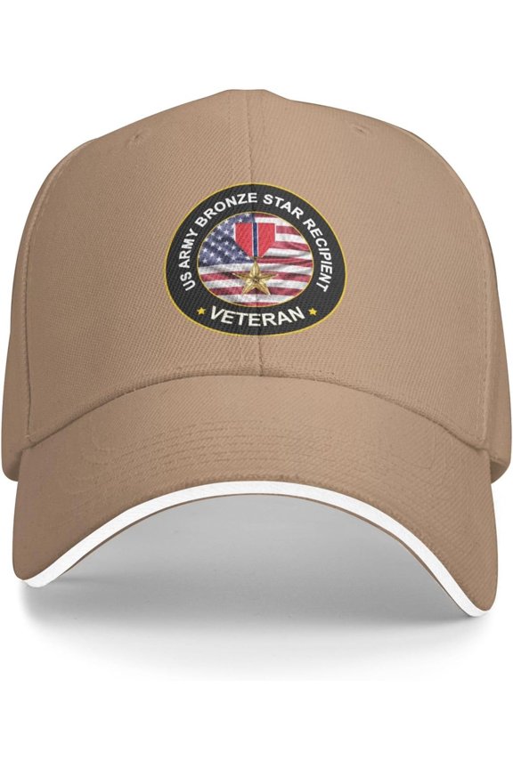 US Army Bronze Star Medal Recipient Veteran Baseball Cap Outdoor Trucker Hats Adjustable Custom