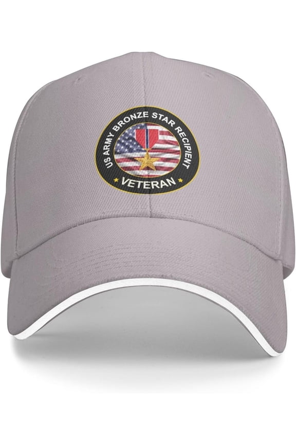 US Army Bronze Star Medal Recipient Veteran Baseball Cap Outdoor Trucker Hats Adjustable Custom