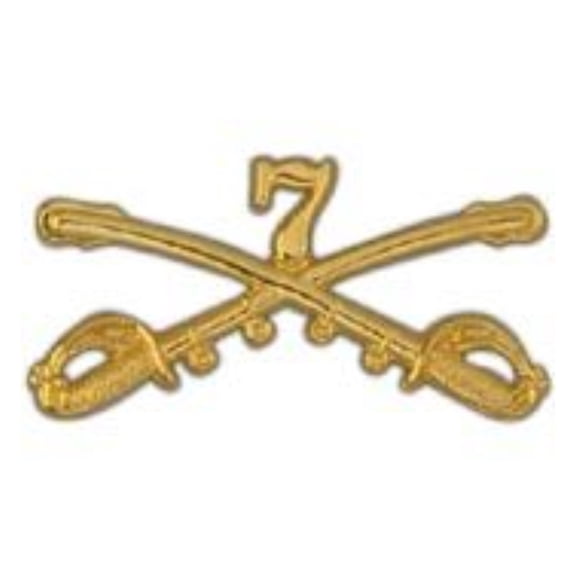 US Army Cavalry Swords 07TH Military Lapel Pin