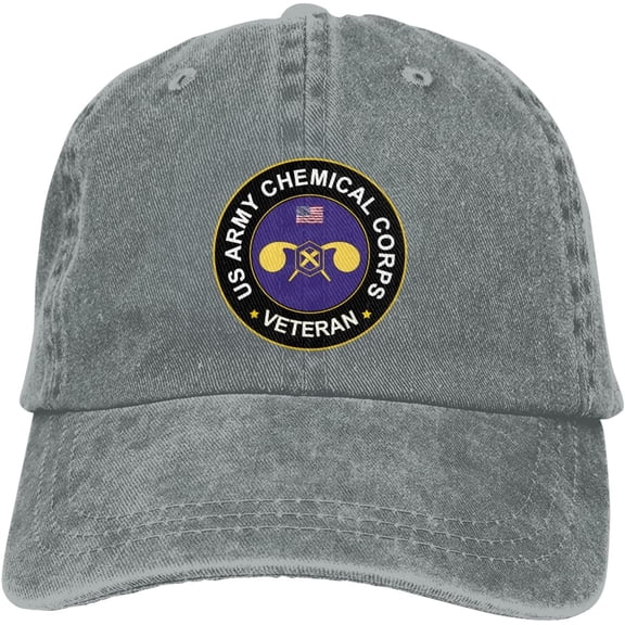 US Army Chemical Corps Veteran Dad Hat Baseball Unisex Baseball Adjustable Washed Cap