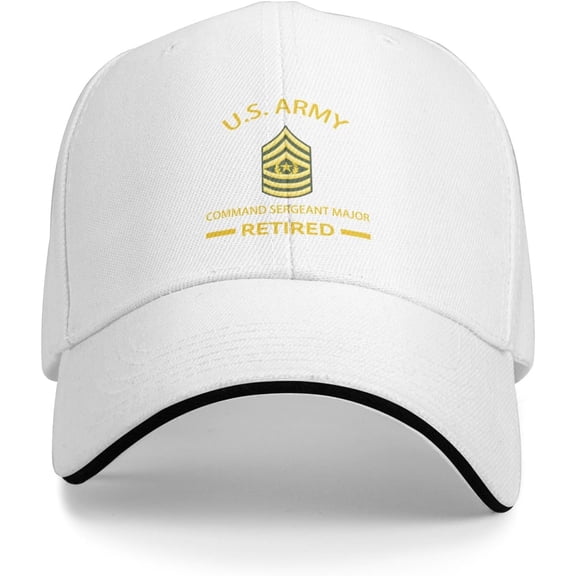 US Army Command Sergeant Major Retired Baseball Cap Casquette Outdoor Trucker Hats Custom