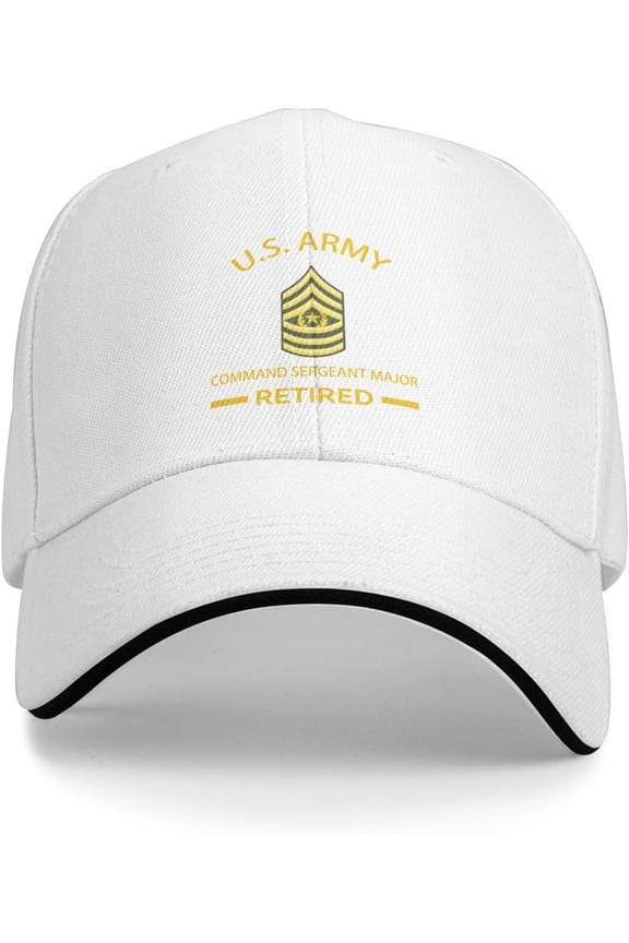 US Army Command Sergeant Major Retired Baseball Cap Casquette Outdoor Trucker Hats Custom