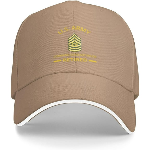 US Army Command Sergeant Major Retired Baseball Cap Casquette Outdoor Trucker Hats Custom