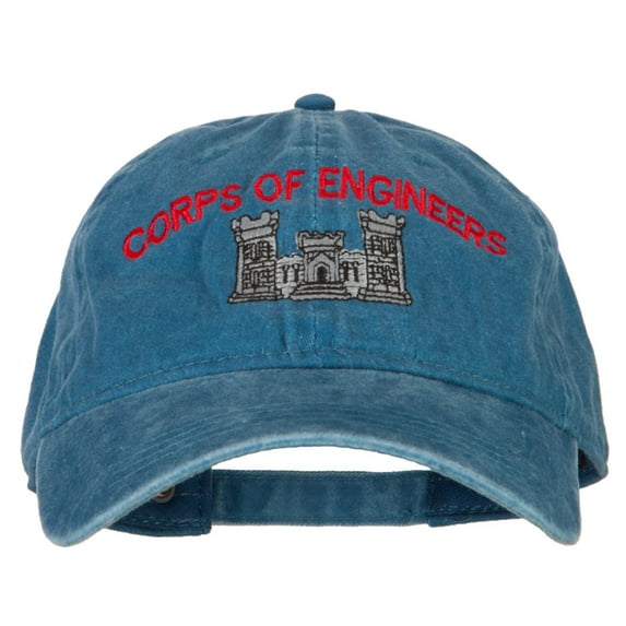 US Army Corps of Engineers Embroidered Washed Buckled Cap - Royal OSFM