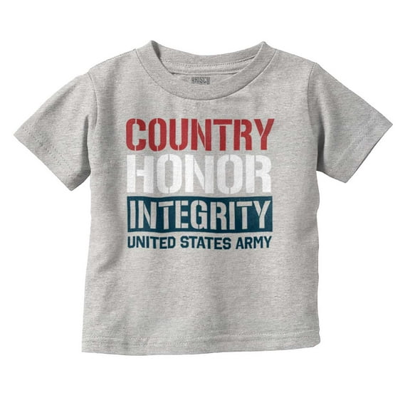 US Army Country Honor Integrity Toddler Boy Girl T Shirt Infant Toddler Brisco Brands 3T