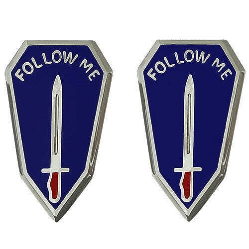 US Army Crest Badge Infantry Center & School Motto Follow Me Official Licensed