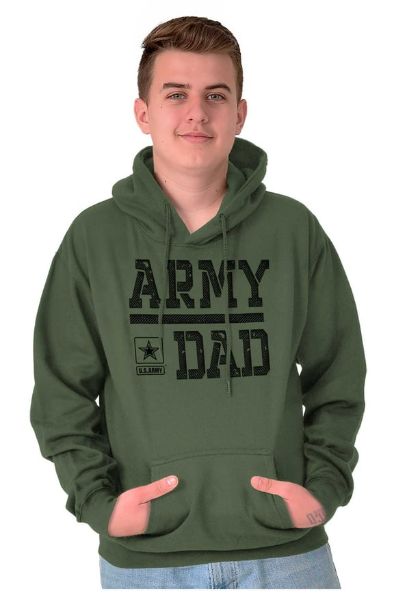 US Army Dad Military Father Star Logo Men Big & Tall Graphic Hoodie Brisco Brands 2X