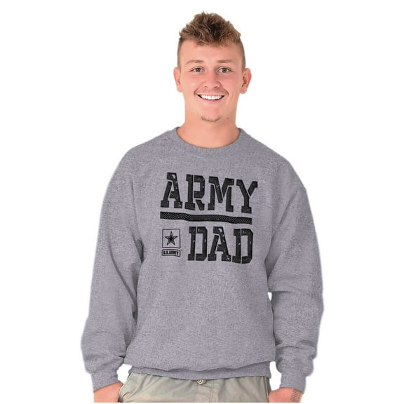 US Army Dad Military Star Logo Men's Crewneck Sweatshirt Brisco Brands L