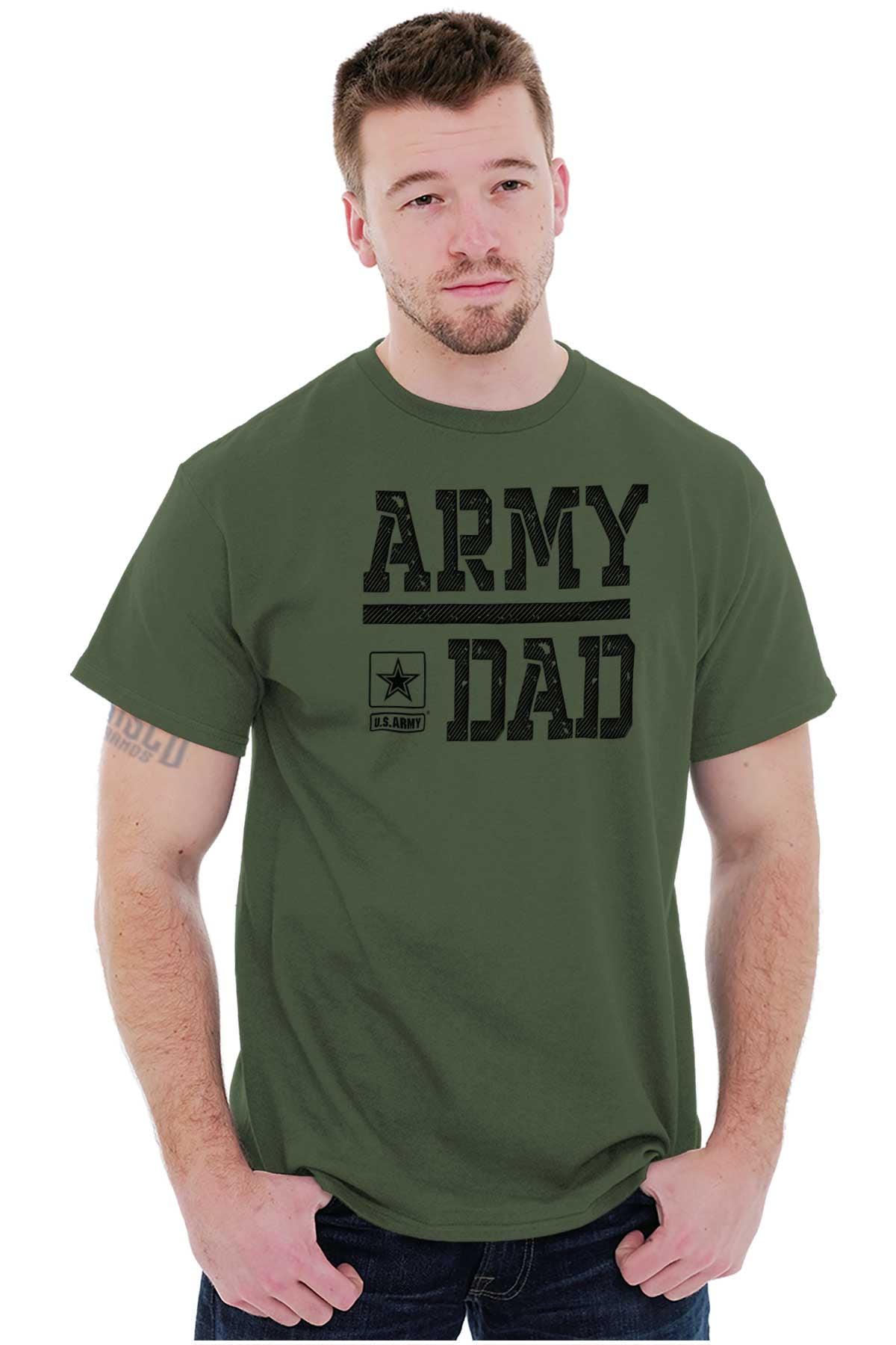 US Army Dad Military Star Logo Men's Graphic T Shirt Tees Brisco Brands ...