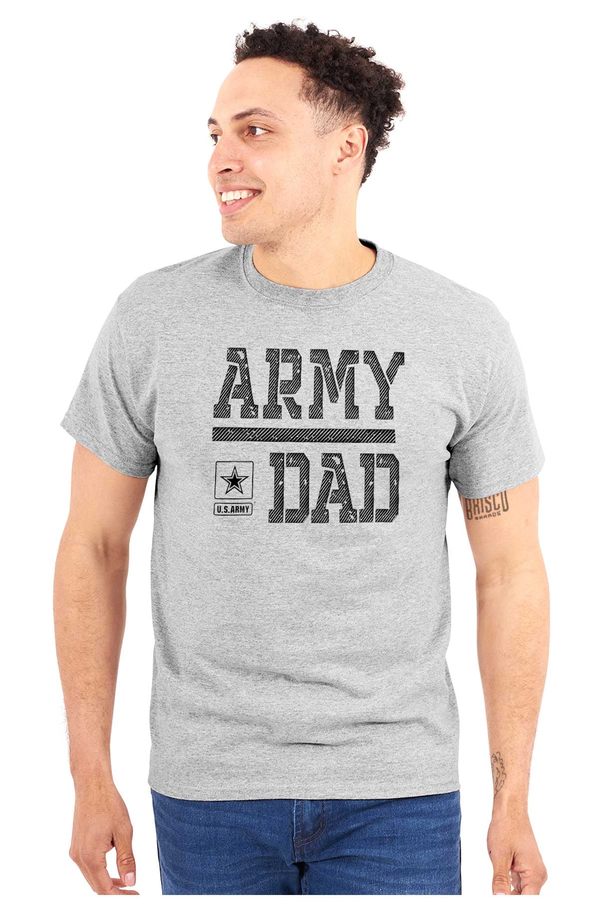 US Army Dad Military Star Logo Men's Graphic T Shirt Tees Brisco Brands ...
