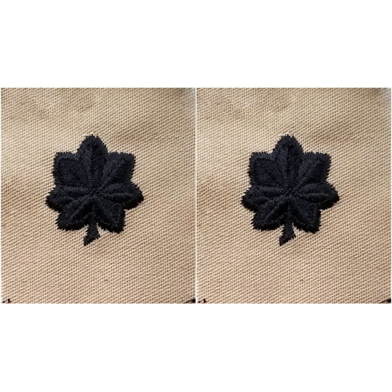 US Army Desert Tan Lieutenant Colonel Rank Sew-On Patches - Pair