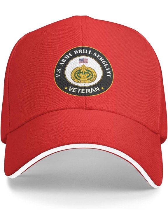 US Army Drill Sergeant Veteran Baseball Cap Outdoor Trucker Hats Adjustable Custom