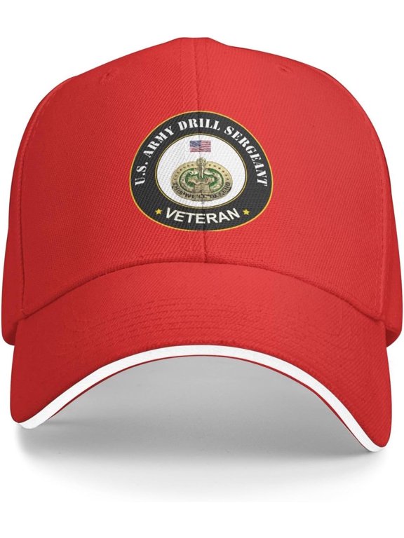 US Army Drill Sergeant Veteran Baseball Cap Outdoor Trucker Hats Adjustable Custom