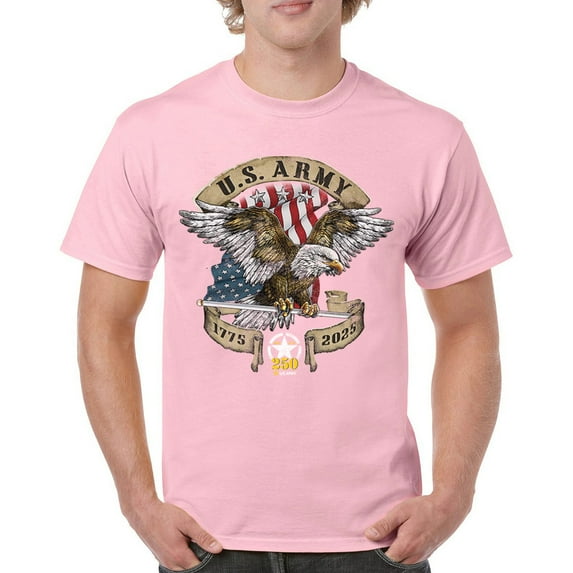 US Army Eagle T-shirt 250 Years Anniversary American Veteran DD 214 Men's Tee