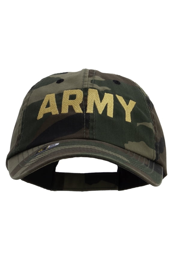 US Army Embroidered Enzyme Washed Camo Cap - Camo OSFM