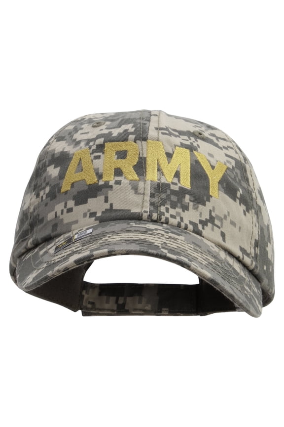 US Army Embroidered Enzyme Washed Camo Cap - Digital Camo OSFM