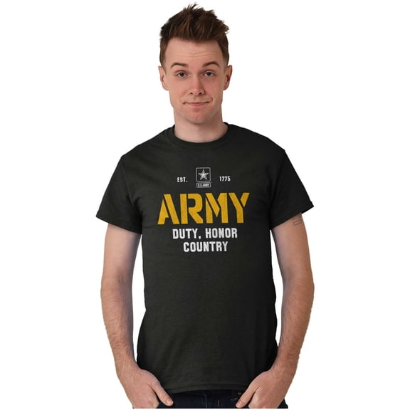 US Army Est 1775 Duty Honor Country Men's Graphic T Shirt Tees Brisco Brands S