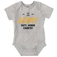 thumbnail image 1 of US Army Est 1775 Duty Honor Country Romper Boys or Girls Infant Baby Brisco Brands 12M, 1 of 7
