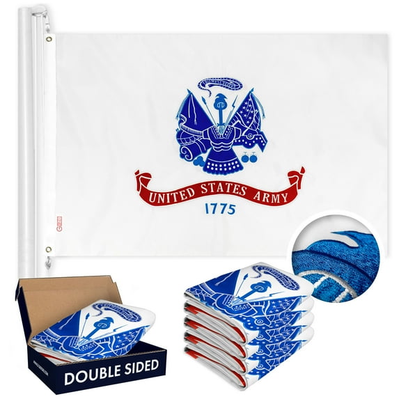 US Army Flag 2x3FT 5-Pack Double-sided Embroidered Polyester By G128