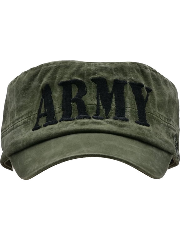US Army Flat Top Green Military Cap