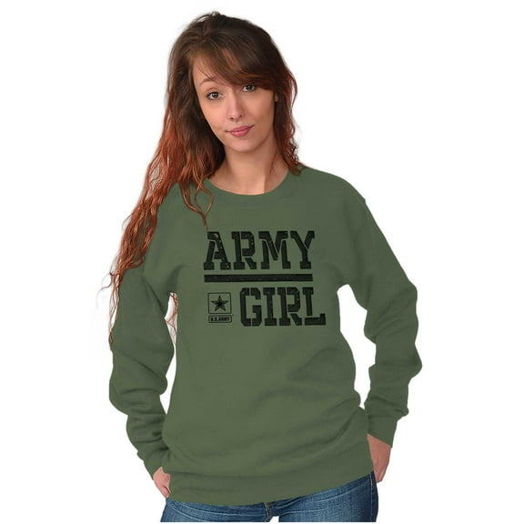 US Army Girl Military Star Logo Women Plus Size Sweatshirt Brisco Brands 3X