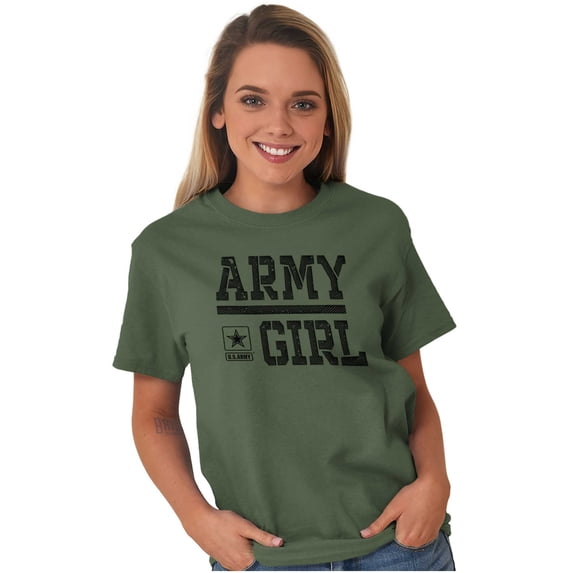 US Army Girl Military Star Logo Women Plus Size Graphic Tee Tees Brisco Brands 4X