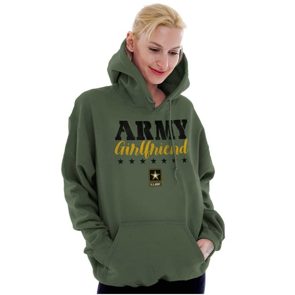 US Army Girlfriend Military Logo Women Plus Size Hoodie Brisco Brands 2X