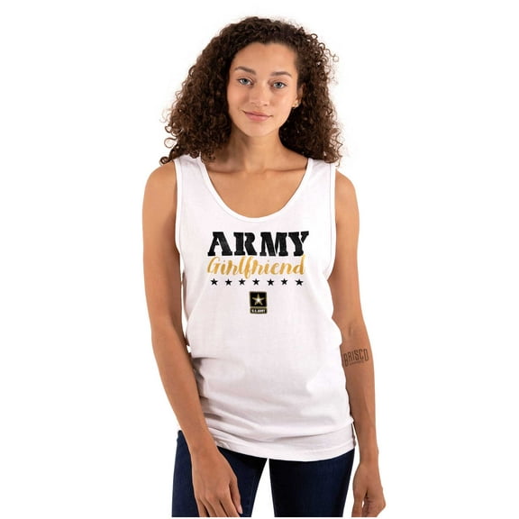 US Army Girlfriend Military Logo Tank Top Tee Shirt Women Brisco Brands S